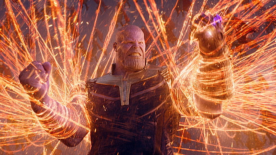 Marvel Thanos, Thanos, Marvel Cinematic Universe, The Avengers, Avengers Infinity War, The Crimson Bands of Cyrrotak, Infinity Gauntlet, Grimace, HD tapet HD wallpaper
