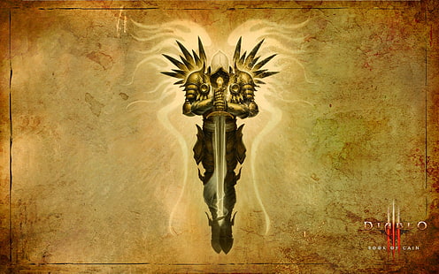 Ilustração de Diablo 2, Diablo III, Diablo, videogames, Tyrael, Blizzard Entertainment, HD papel de parede HD wallpaper