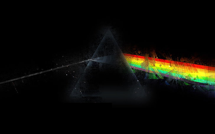 Pink floyd, Triangle, Rainbow, Graphics, Background, HD wallpaper