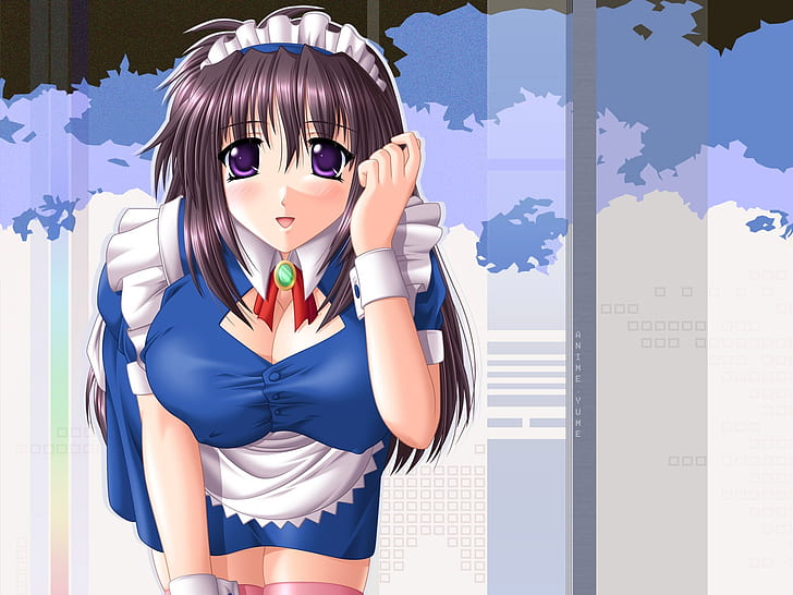 Anime Mädchen Kleid blau, Anime, Mädchen, Kleid, blau, HD-Hintergrundbild