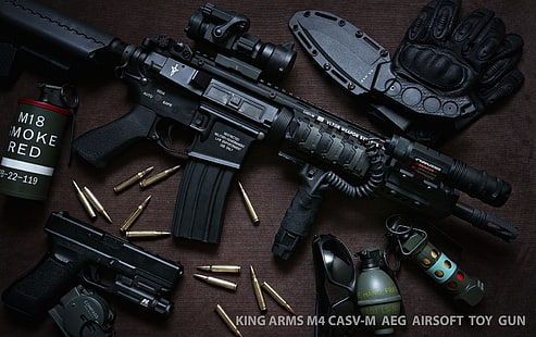 airsoft, asalto, juego, pistolas, militar, rifle, juguetes, armas, Fondo de pantalla HD HD wallpaper