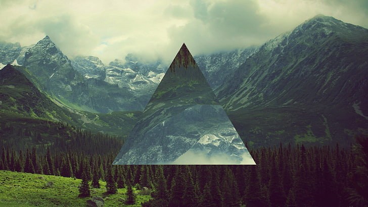 Landschaft, Polyscape, Dreieck, HD-Hintergrundbild