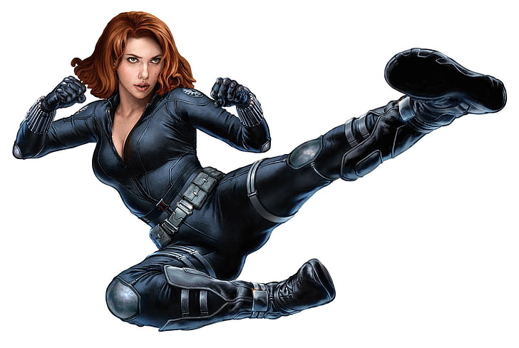 Marvel Cinematic Universe, Black Widow, einfacher Hintergrund, Frauen, Scarlett Johansson, HD-Hintergrundbild