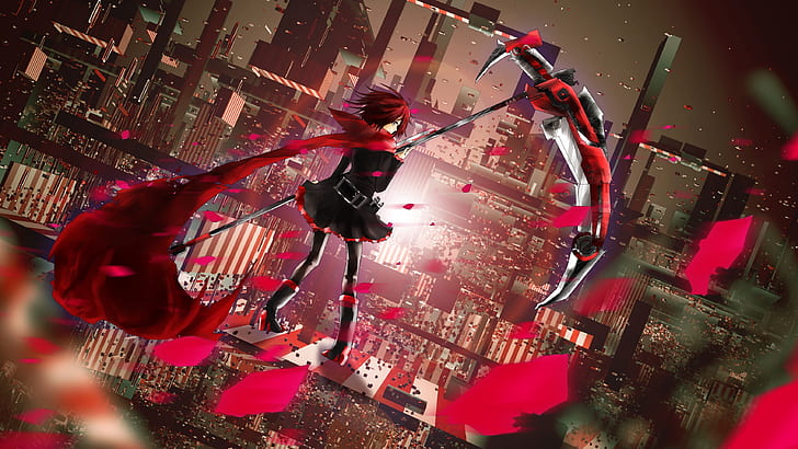 Ruby Rose, RWBY, Sense, Anime, HD-Hintergrundbild