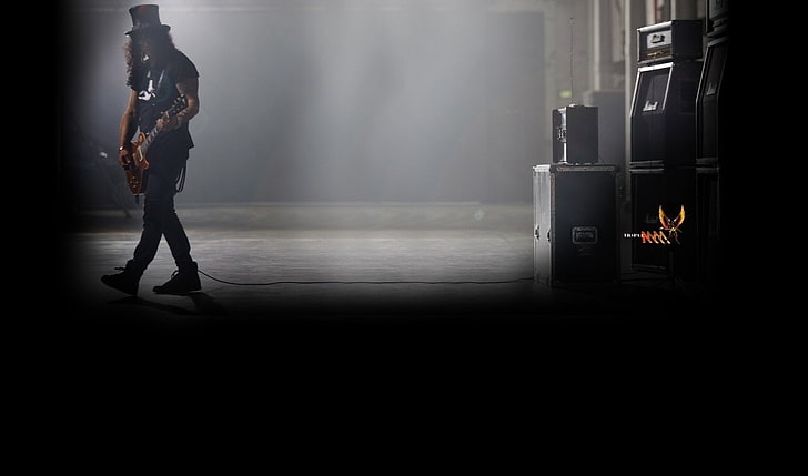 schwarze und braune E-Gitarre, Musik, Slash, HD-Hintergrundbild