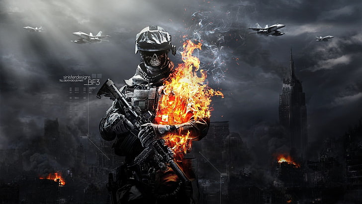 Battlefield 3 Wallpaper, Battlefield, Battlefield 3, Videospiele, Schädel, HD-Hintergrundbild