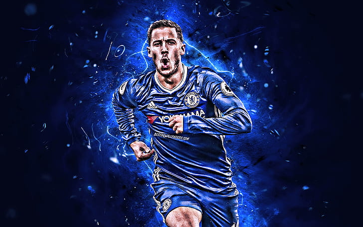 Soccer, Eden Hazard, Belgian, Chelsea F.C., HD wallpaper