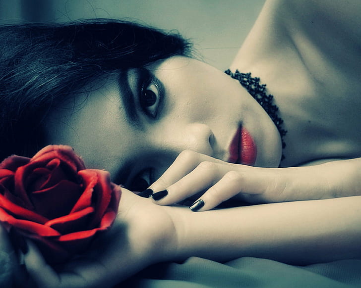 Alone, babe, emotion, fantasy, girl, Gothic, loneliness, lonely, mood,  pale, HD wallpaper | Wallpaperbetter