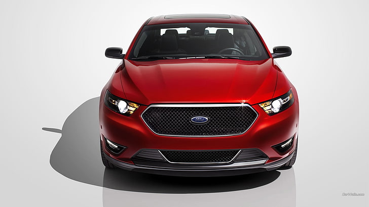Ford Taurus, Ford, car, vehicle, red cars, HD wallpaper