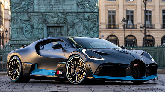 Bugatti, Bugatti Divo, Black Car, Car, Sport Car, Supercar, Fondo de pantalla HD HD wallpaper