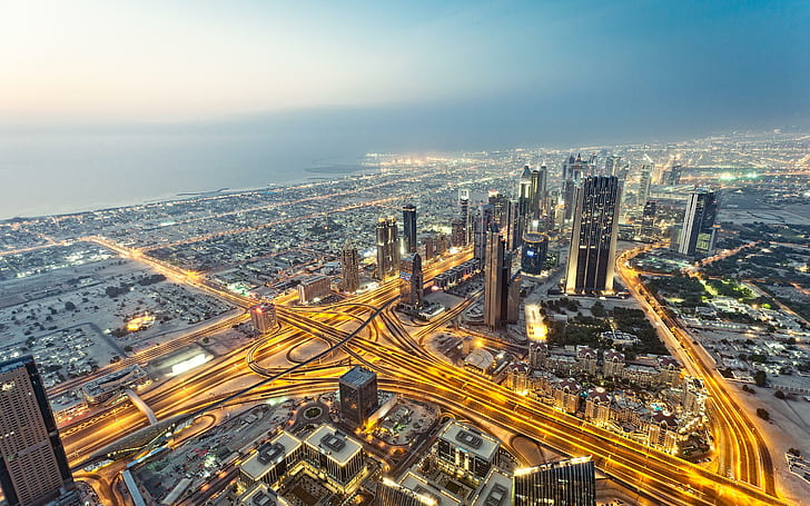 Burç Halife Dubai'den Görünüm, dubai, burj, Kongre ve Sergi Sarayı, seyahat ve dünyadan, HD masaüstü duvar kağıdı