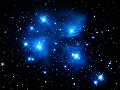 Sterne, bunt, Galaxie, Raum, Universum, Planet, blau, Galaxie Illustration, Sterne, bunt, Galaxie, Raum, Universum, Planet, blau, HD-Hintergrundbild HD wallpaper