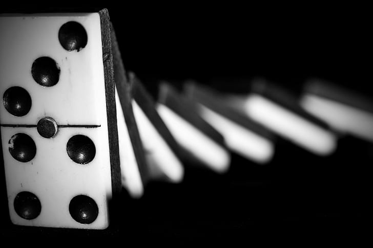 Domino, monochromatyczne, fotografia, Tapety HD