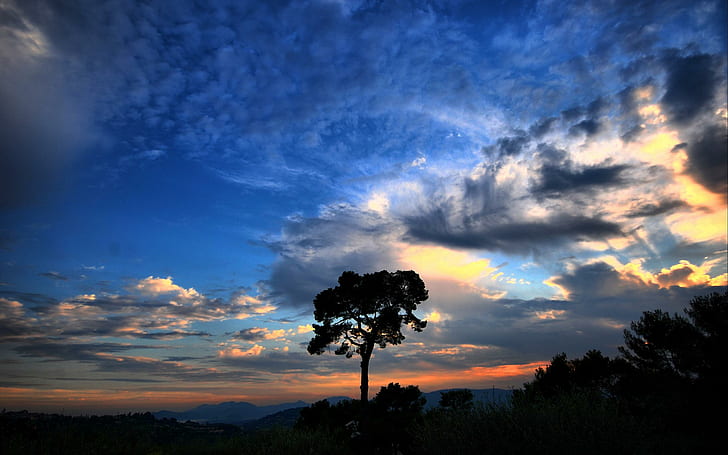 Dramatic sky, dramatic, nature and landscape, HD wallpaper