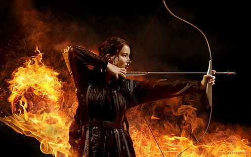 Jennifer Lawrence i The Hunger Games, Jennifer, Games, Lawrence, Hunger, HD tapet HD wallpaper