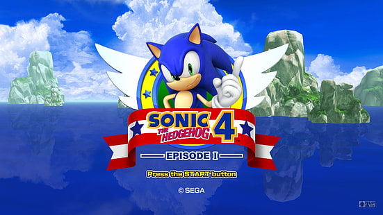 Sonic Sonic the Hedgehog Sega HD, sonic the hedgehog 4 episode I, video game, the, sonic, landak, sega, Wallpaper HD HD wallpaper