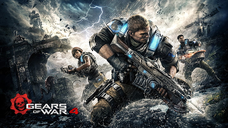 Fondo de pantalla de Gears of War 4, Gears of War 4, Xbox One, videojuegos, Gears of War, Fondo de pantalla HD