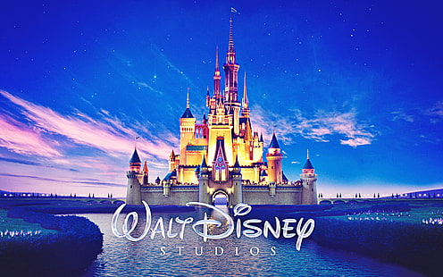 carta da parati, Walt, Disney, studi, castello, illust, Sfondo HD HD wallpaper