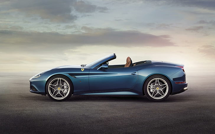 2014 Ferrari California T 2, blå cabriolet coupe, ferrari, california, 2014, bilar, HD tapet