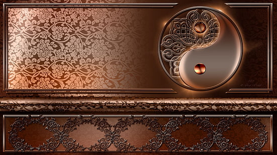 Yin und Yang, digitale Kunst, HD-Hintergrundbild HD wallpaper