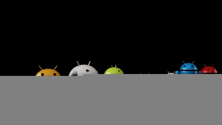 assorted-color Android wallpaper, android, os, robot, gray, blue, green, HD wallpaper