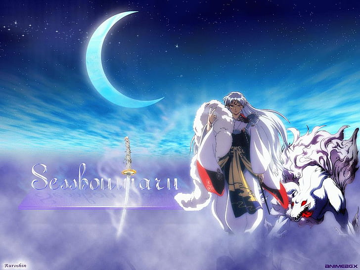 Crescent Demon Sesshomaru Anime Inuyasha HD Art , Moon, Demon, Inuyasha, Sesshomaru, Crescent, HD wallpaper