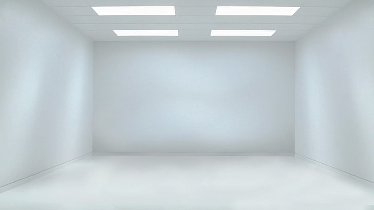 étagère 2 couches en bois blanc, salle, minimalisme, Fond d'écran HD