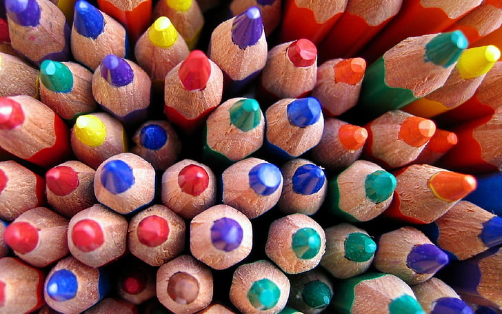 coloring pencil set, color, pencils, HD wallpaper