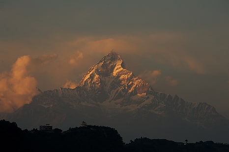 punkt orientacyjny w górach, góry, góry, Himalaje, Nepal, łańcuch Annapurna, „Fishtail”, Jimmy Walsh Photography, Machapuchare, Tapety HD HD wallpaper