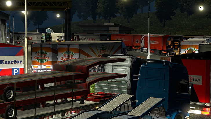 Euro Truck Simulator 2, Truk, Volvo FH16, Scania, Wallpaper HD