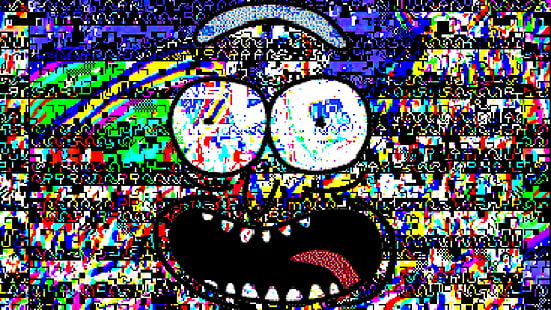 รายการทีวี, Rick and Morty, Glitch, Pixel Art, วอลล์เปเปอร์ HD HD wallpaper