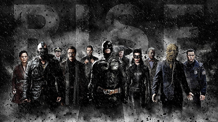 باتمان: The Dark Knight Rises ، ملصق Batman Rise ، Batman ، dark ، بوليس ، مطر ، Catwoman ، catsuit ، نظارات ، Bane ، The Dark Knight Rises ، فزاعة (شخصية) ، Jim Gordon ، الناس ، MessenjahMatt ، سيلينا كايل ، ألفريد ، أفلام، خلفية HD