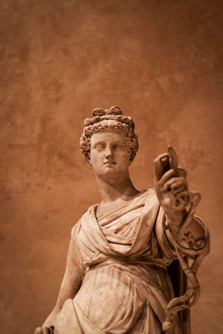 scultura, mitologia greca, ritratto, bokeh, museo, New York City, Sfondo HD, sfondo telefono