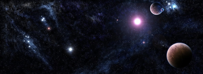 Planeten des Sonnensystems Wallpaper, Galaxie, Sterne, Universum, Licht, Planet, HD-Hintergrundbild HD wallpaper
