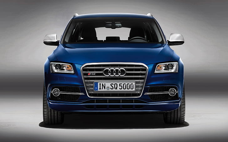 Blue Audi SQ5 TDI Front, audi sq5, HD wallpaper
