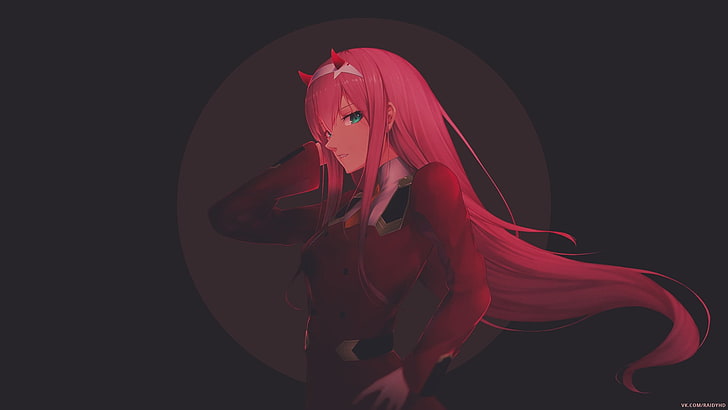 female pink haired anime, anime, anime girls, picture-in-picture, Darling in the FranXX, Zero Two (Darling in the FranXX), pink hair, horns, HD wallpaper