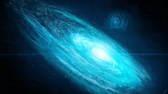 Science-Fiction, Galaxie, Blau, Weltraum, HD-Hintergrundbild HD wallpaper