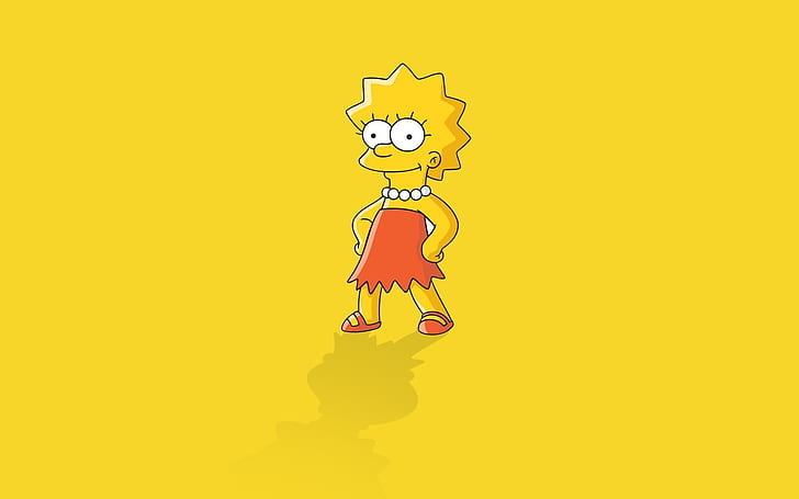 Lisa Simpson, serial telewizyjny, animowany, żółty, dzieciak, Tapety HD