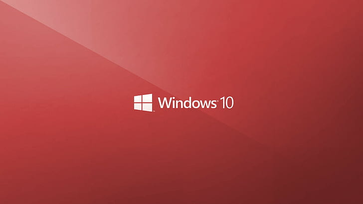 Windows 10, 미니멀리즘, 로고, 빨강, Windows 10, 미니멀리즘, 로고, 빨강, HD 배경 화면