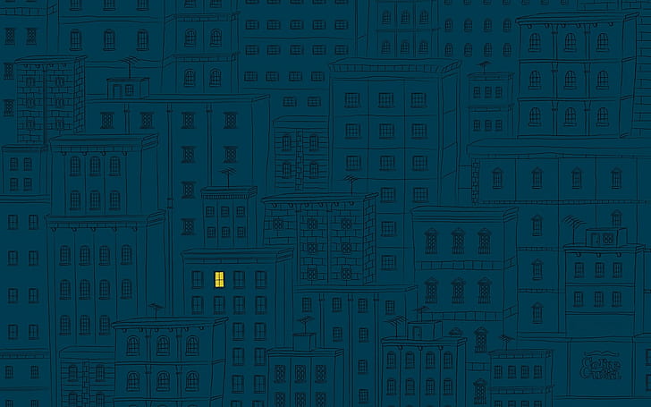 Dessin Blue Buildings HD, illustration des bâtiments de la ville, numérique / illustration, dessin, bleu, bâtiments, Fond d'écran HD