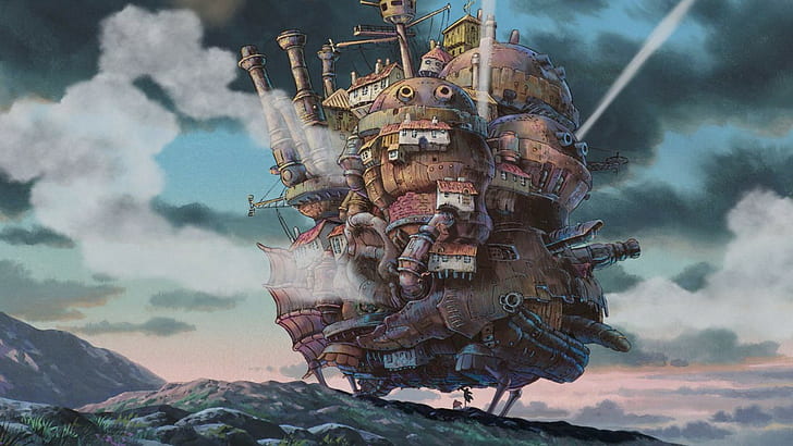 スタジオジブリハウルの動く城アニメ、 HDデスクトップの壁紙