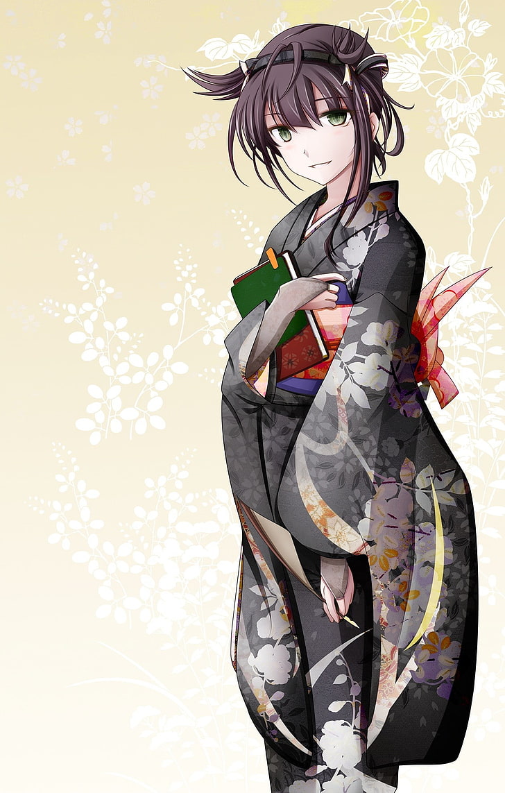 Anime, Anime Girls, Kantai Collection, Hatsuzuki (KanColle), Kimono, japanische Kleidung, HD-Hintergrundbild, Handy-Hintergrundbild