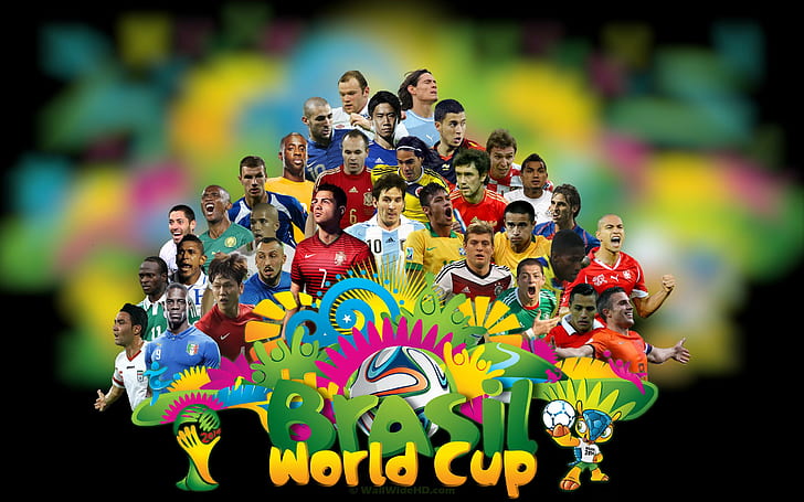 Brasil 2014 Bintang Sepak Bola Piala Dunia, brazil, piala dunia, sepak bola, bintang, Wallpaper HD