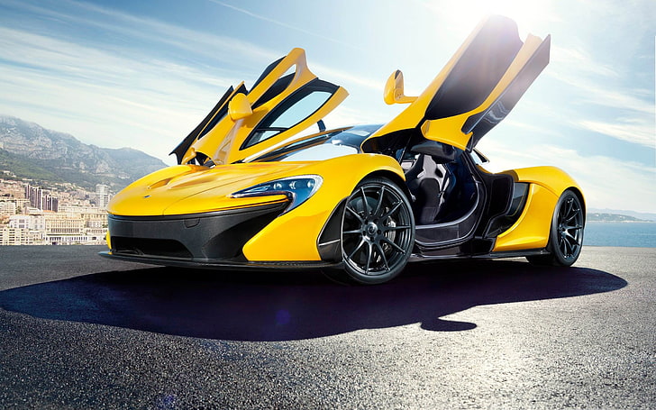 2014 mclaren p1 jaune-2013 Car HD Wallpaper, jaune McLaren P1 coupé, Fond d'écran HD