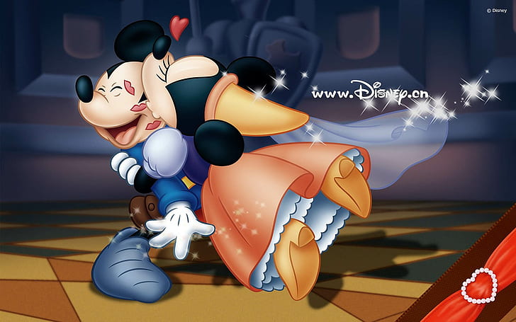 Mickey And Minnie Mouse Kisses For Mickey Disney Love Wallpaper Hd And  Background 1920×1200, HD wallpaper | Wallpaperbetter