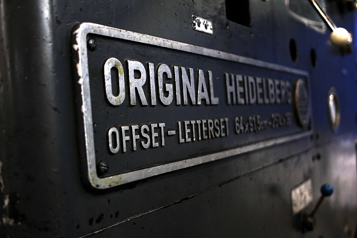 máquina, impresora offset, antigua, original de Heidelberg, impresora, imprenta, imprenta, Fondo de pantalla HD