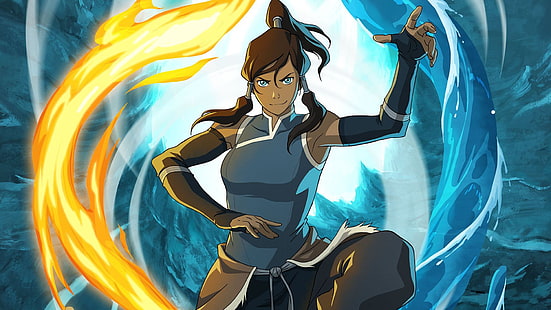 Katara illustrazione, la leggenda di Korra, avatar leggenda del corre, ragazza, mago, Sfondo HD HD wallpaper
