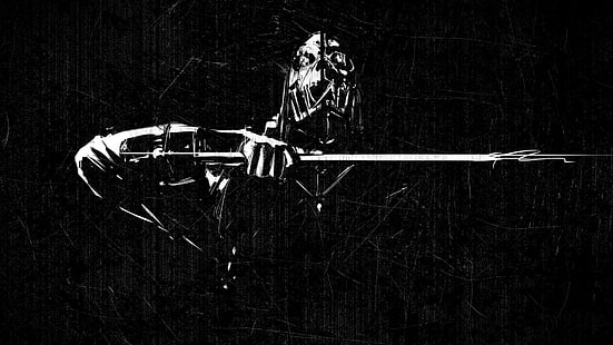 video game character wallpaper, Corvo Attano, Dishonored, black, HD wallpaper HD wallpaper