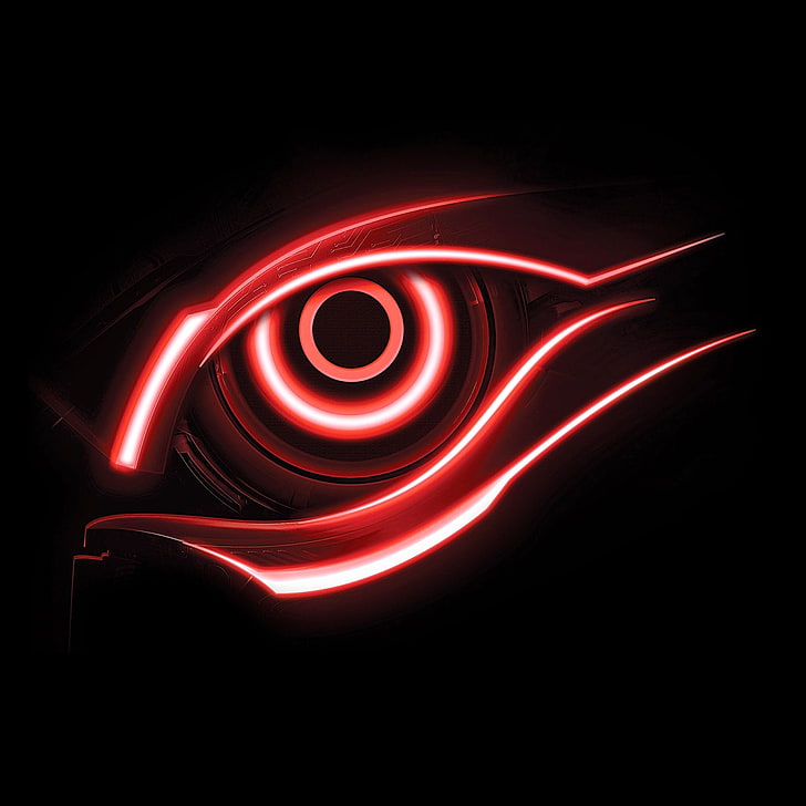 red eye graphic wallpaper, computer, gaming, gigabyte, HD wallpaper