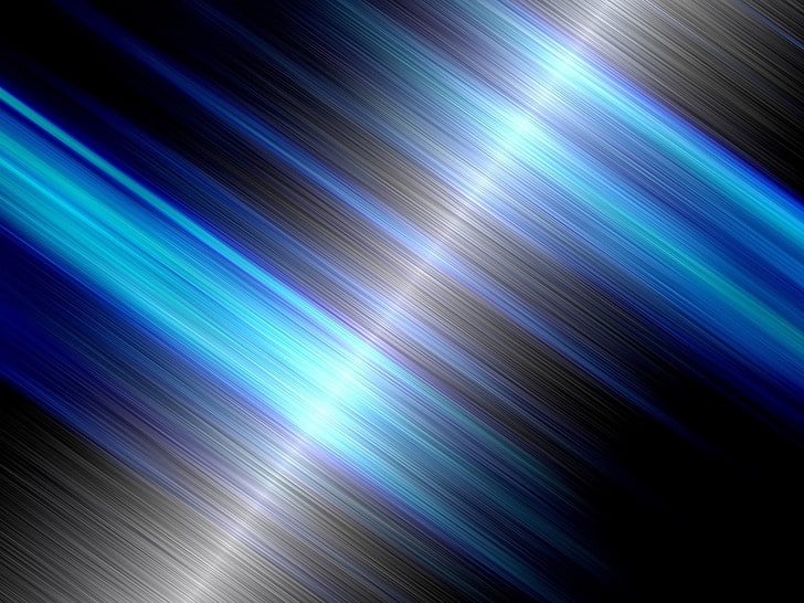 синие и черные абстрактные обои, штрихи, линии, косые, яркие, блестящие, HD обои